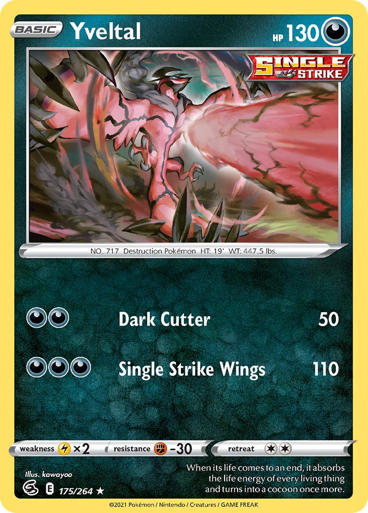2021 Pokemon Trading Card Game Fusion Strike Set List 175 Yveltal
