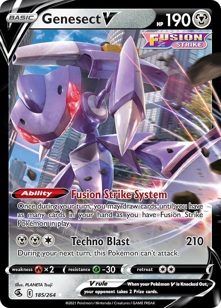 2021 Pokemon Trading Card Game Fusion Strike Set List 185 Genesect V