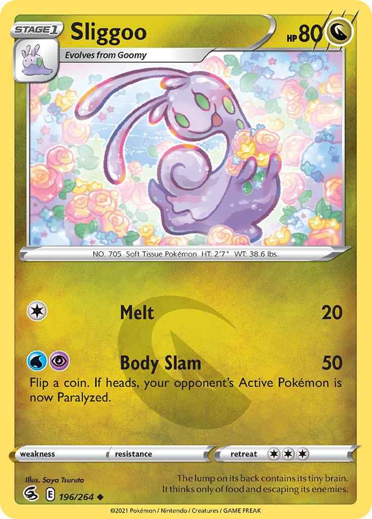 2021 Pokemon Trading Card Game Fusion Strike Set List 196 Sliggoo