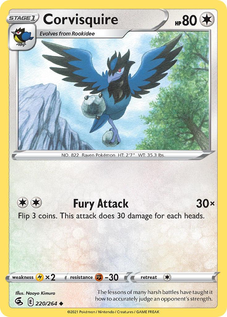 2021 Pokemon Trading Card Game Fusion Strike Set List 220 Corvisquire