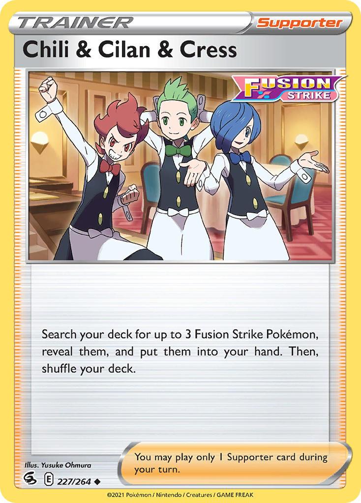 2021 Pokemon Trading Card Game Fusion Strike Set List 227 Chili Cilan Cress