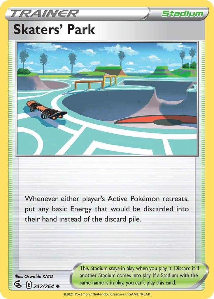 2021 Pokemon Trading Card Game Fusion Strike Set List 242 Skaters Park