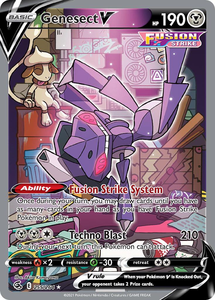 2021 Pokemon Trading Card Game Fusion Strike Set List 255 Genesect V