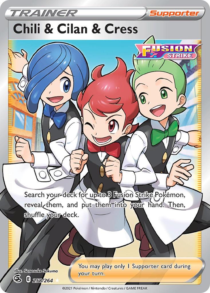 2021 Pokemon Trading Card Game Fusion Strike Set List 258 Chili Cilan Cress