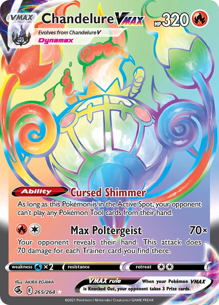 2021 Pokemon Trading Card Game Fusion Strike Set List 265 Chandelure VMAX