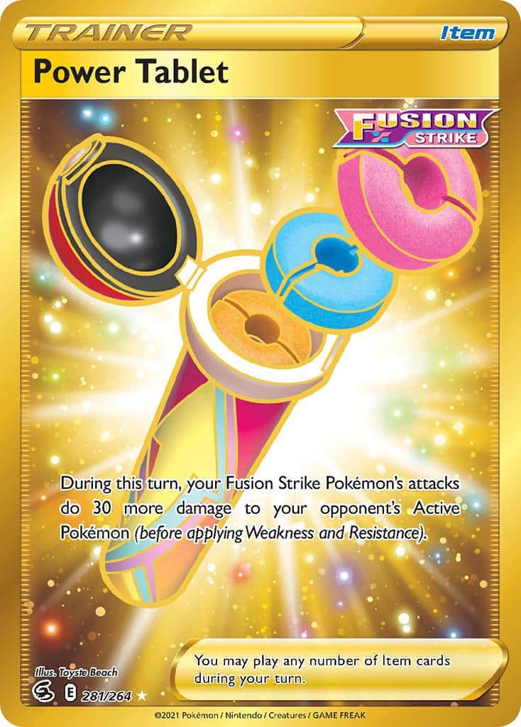 2021 Pokemon Trading Card Game Fusion Strike Set List 281 Power Tablet