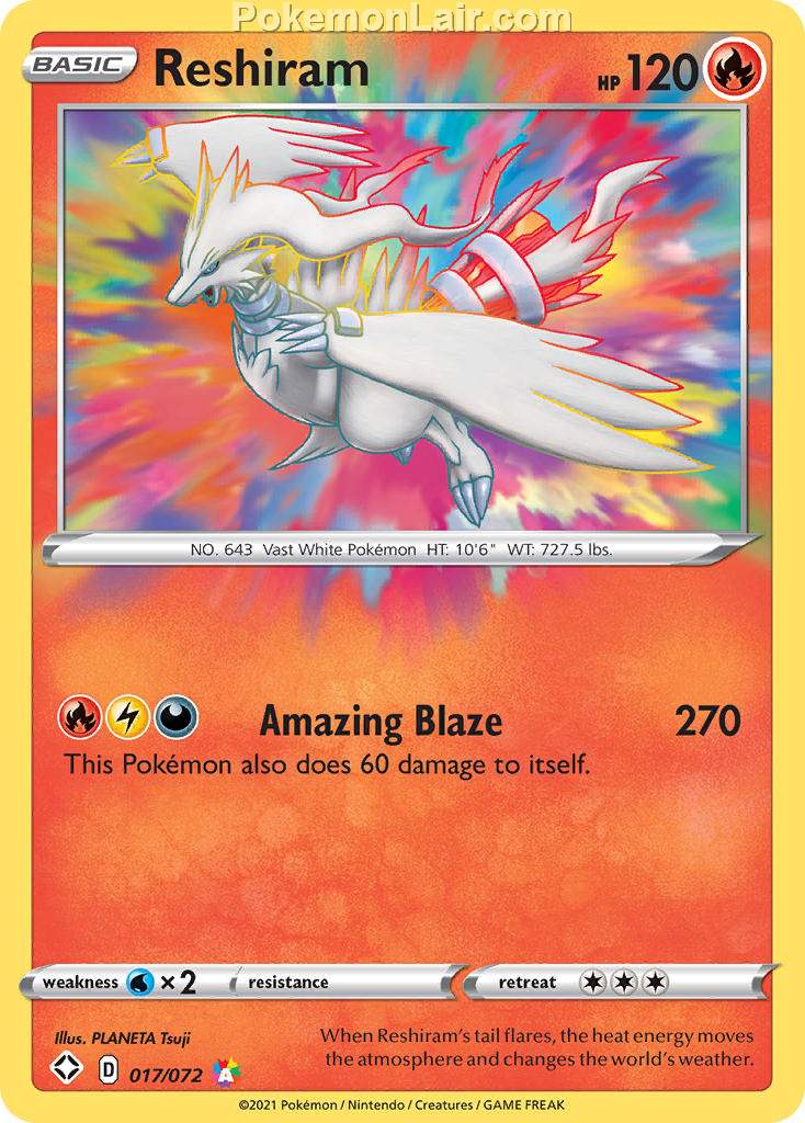 2021 Pokemon Trading Card Game Shining Fates Price List – 17 Reshiram