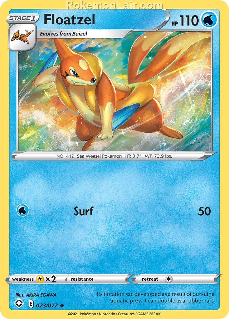 2021 Pokemon Trading Card Game Shining Fates Price List – 23 Floatzel