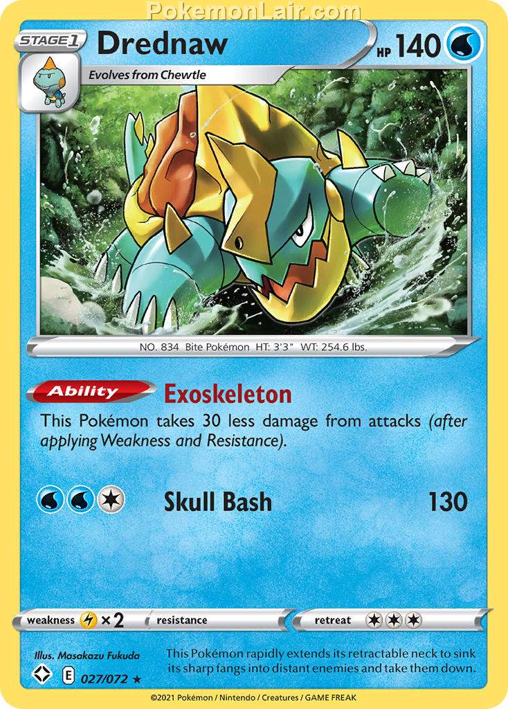 2021 Pokemon Trading Card Game Shining Fates Price List – 27 Drednaw