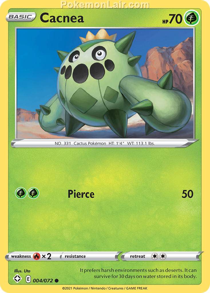 2021 Pokemon Trading Card Game Shining Fates Price List – 4 Cacnea