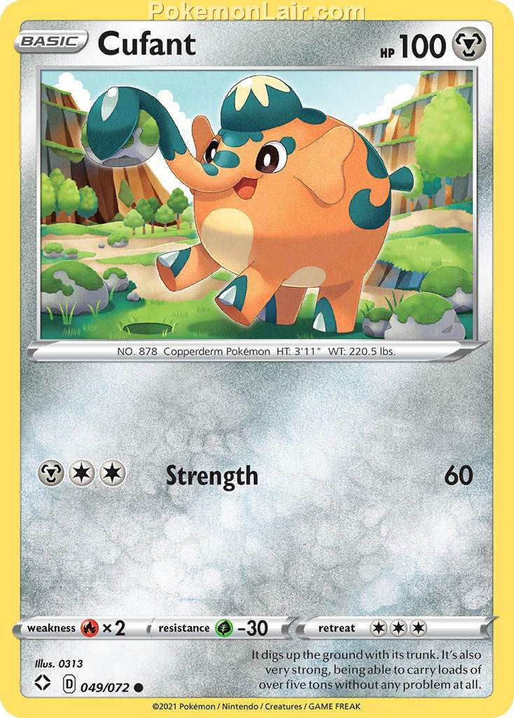 2021 Pokemon Trading Card Game Shining Fates Price List – 49 Cufant