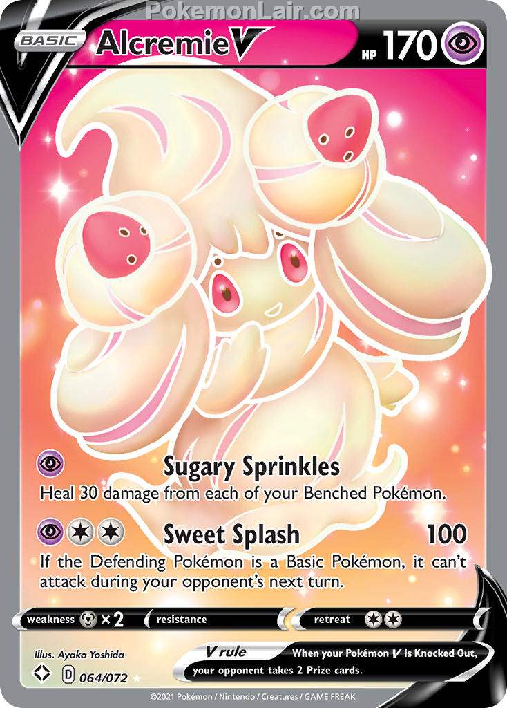 2021 Pokemon Trading Card Game Shining Fates Price List – 64 Alcremie V
