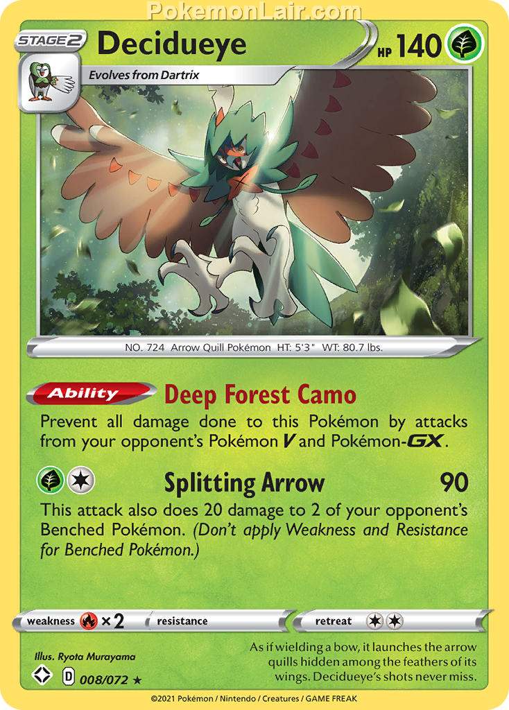 2021 Pokemon Trading Card Game Shining Fates Price List – 8 Decidueye