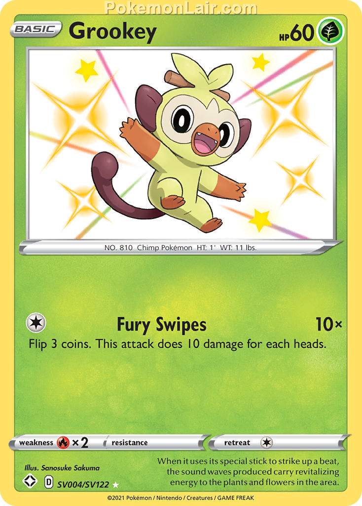 2021 Pokemon Trading Card Game Shining Fates Price List – SV004 Grookey