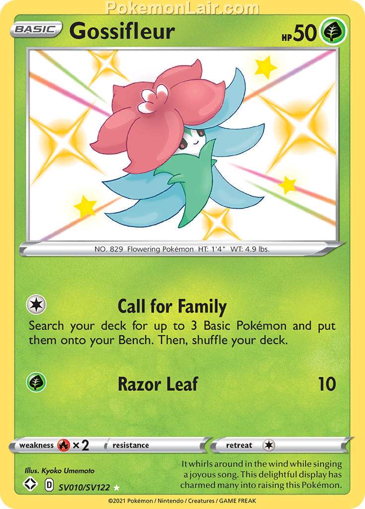 2021 Pokemon Trading Card Game Shining Fates Price List – SV010 Gossifleur