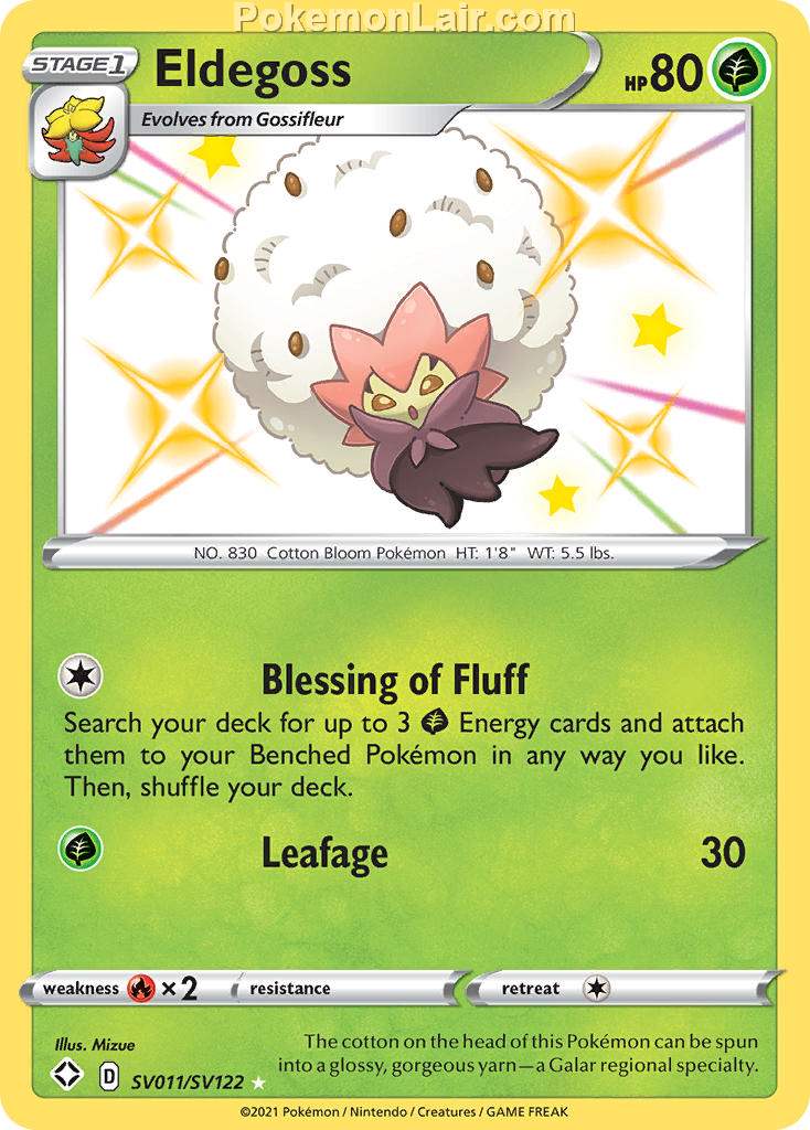 2021 Pokemon Trading Card Game Shining Fates Price List – SV011 Eldegoss