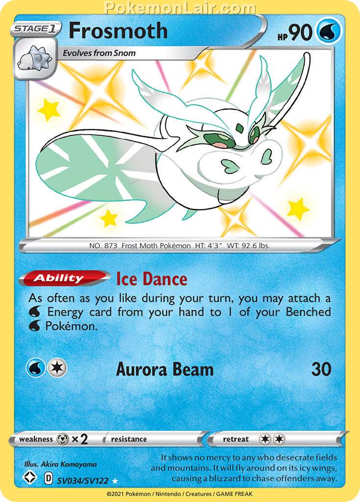 2021 Pokemon Trading Card Game Shining Fates Price List – SV034 Frosmoth