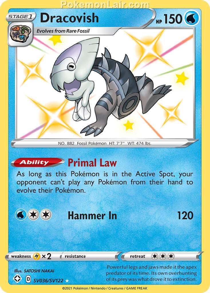 2021 Pokemon Trading Card Game Shining Fates Price List – SV036 Dracovish