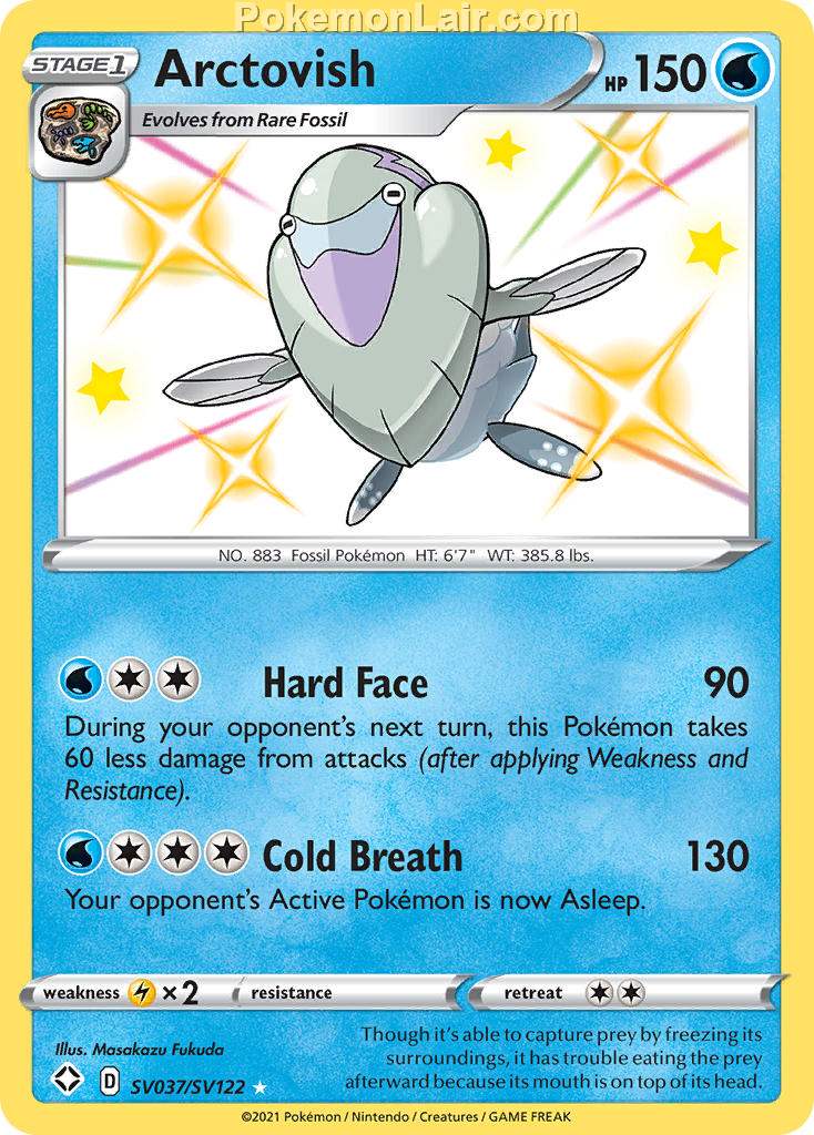 2021 Pokemon Trading Card Game Shining Fates Price List – SV037 Arctovish