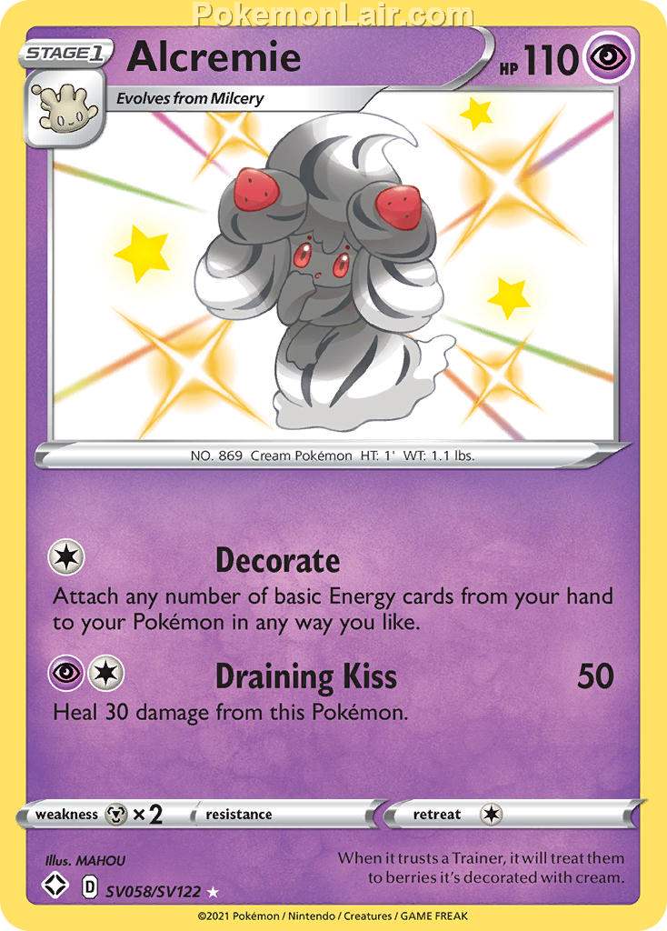 2021 Pokemon Trading Card Game Shining Fates Price List – SV058 Alcremie