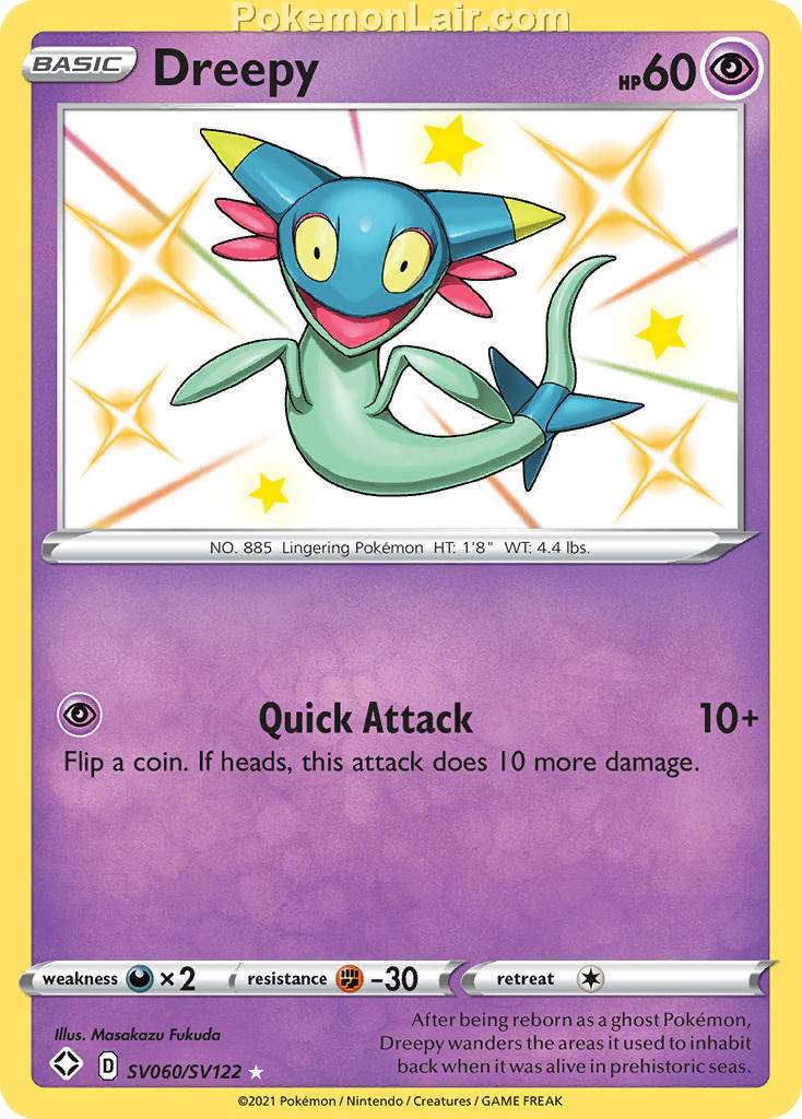 2021 Pokemon Trading Card Game Shining Fates Price List – SV060 Dreepy