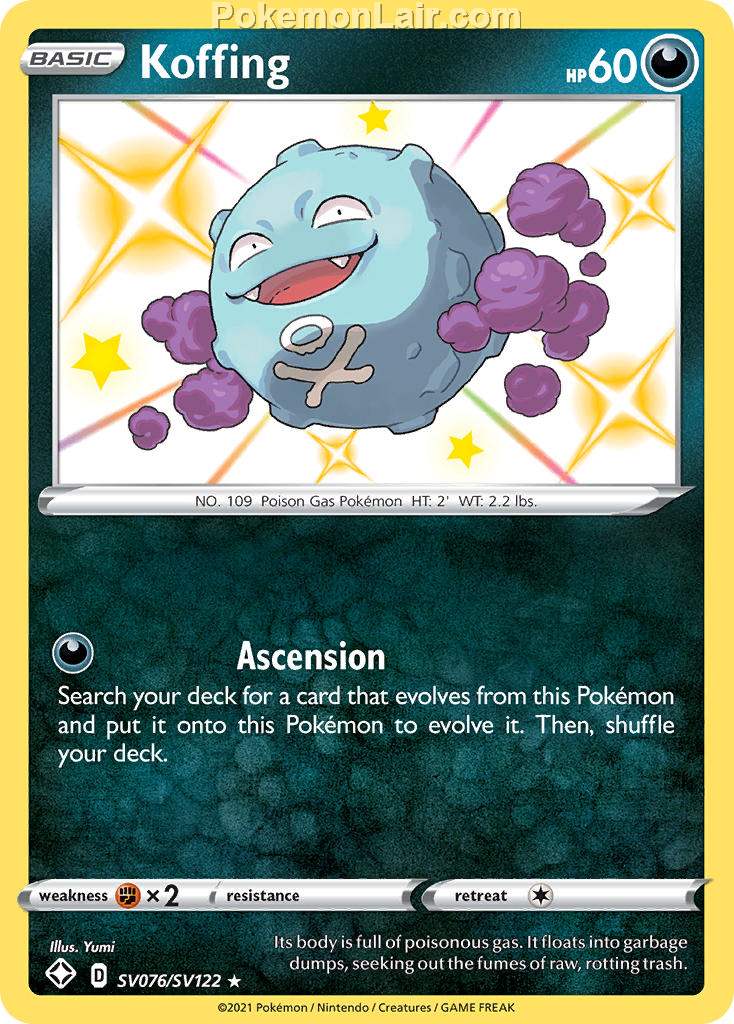 2021 Pokemon Trading Card Game Shining Fates Price List – SV076 Koffing