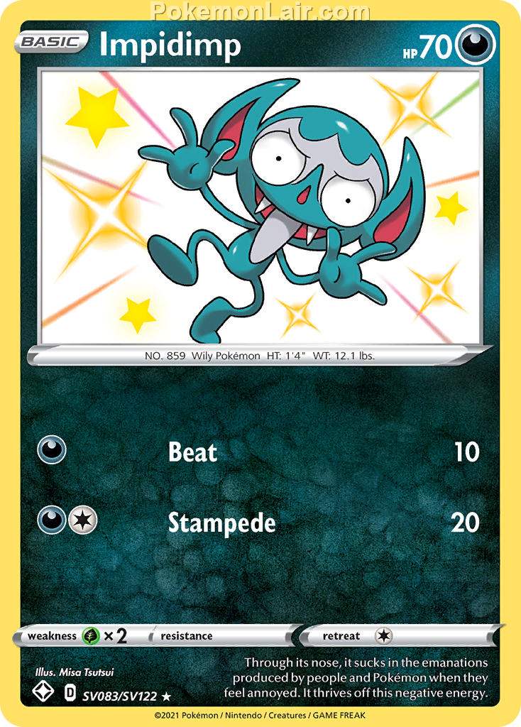 2021 Pokemon Trading Card Game Shining Fates Price List – SV083 Impidimp