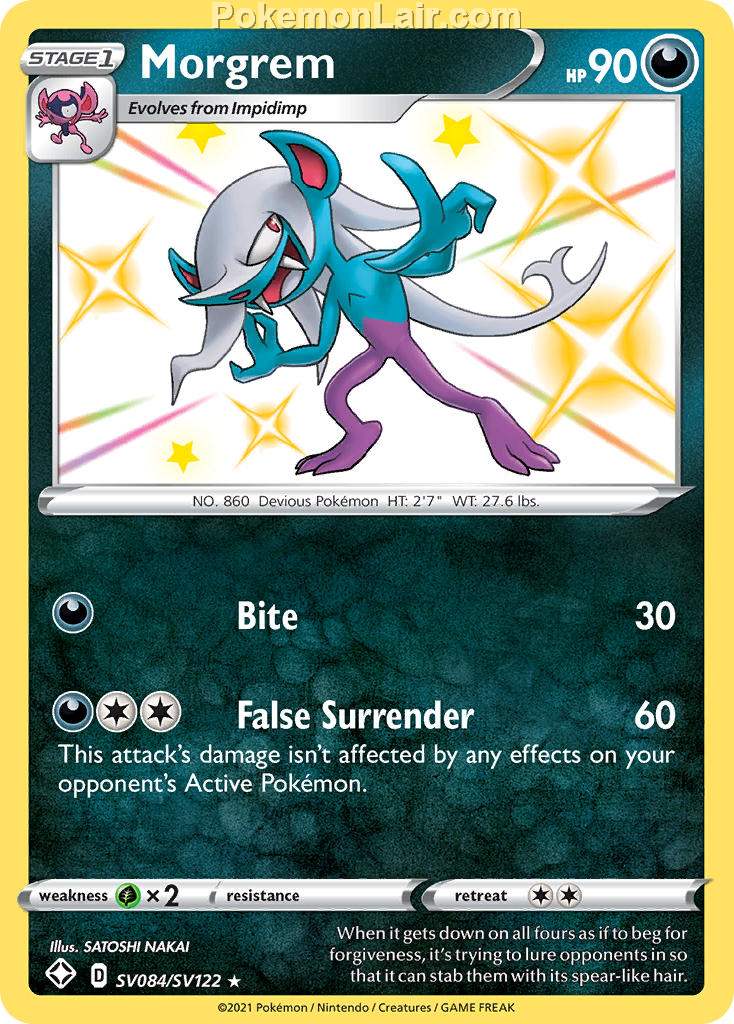 2021 Pokemon Trading Card Game Shining Fates Price List – SV084 Morgrem