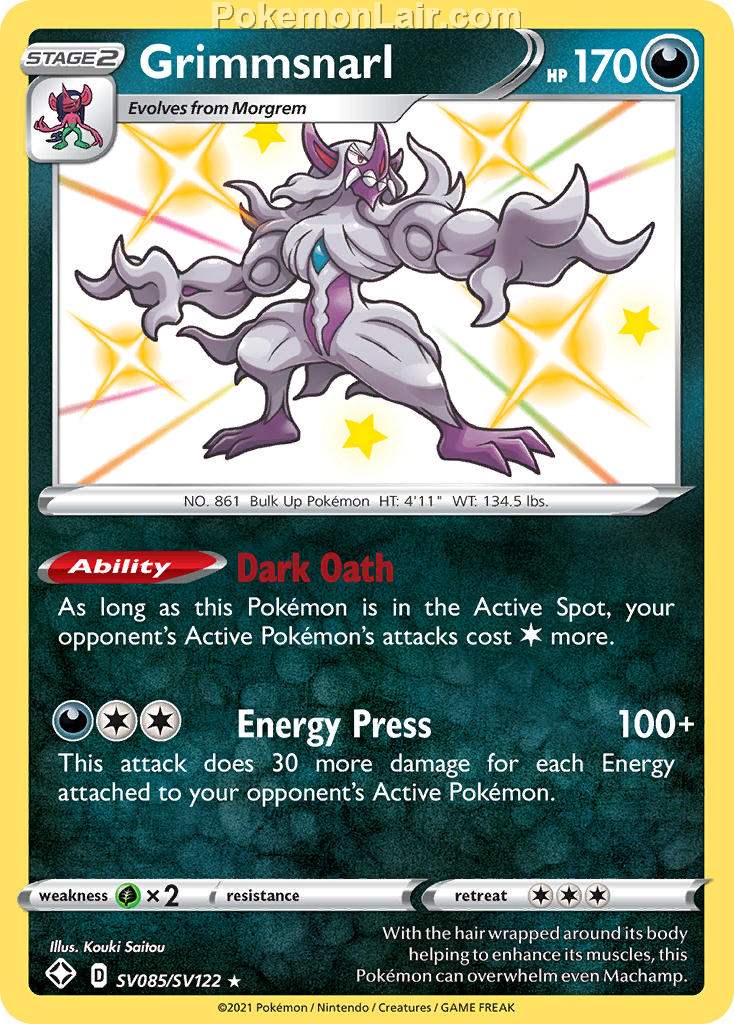 2021 Pokemon Trading Card Game Shining Fates Price List – SV085 Grimmsnarl