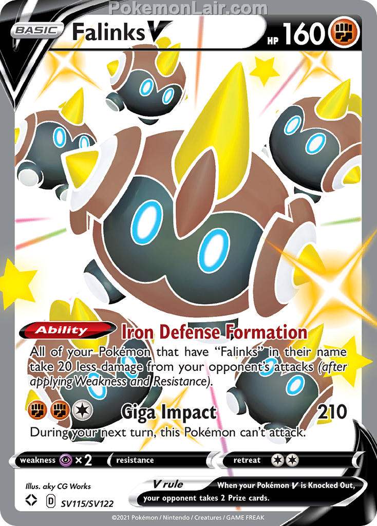 2021 Pokemon Trading Card Game Shining Fates Price List – SV115 Falinks V