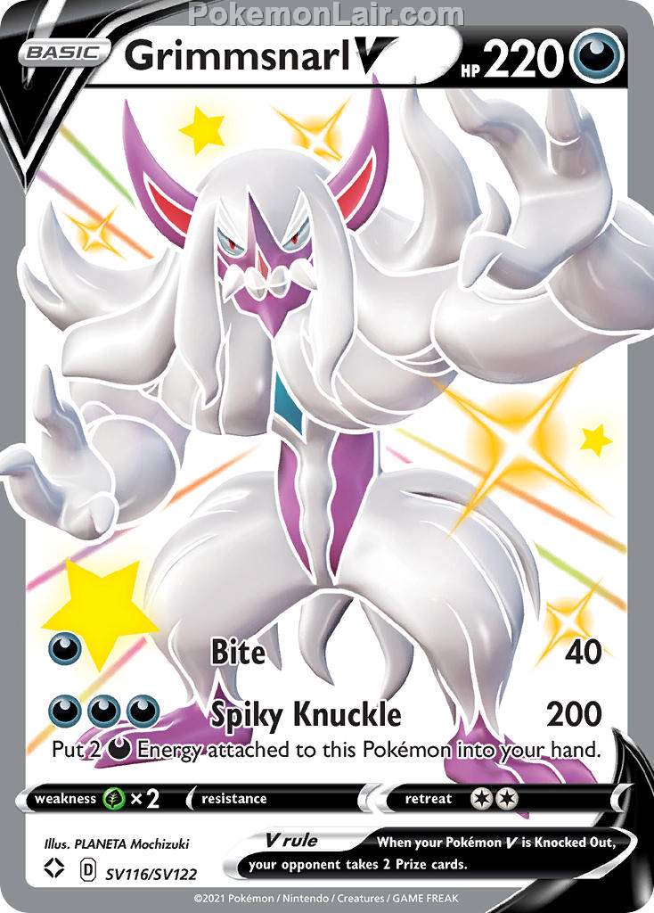 2021 Pokemon Trading Card Game Shining Fates Price List – SV116 Grimmsnarl V