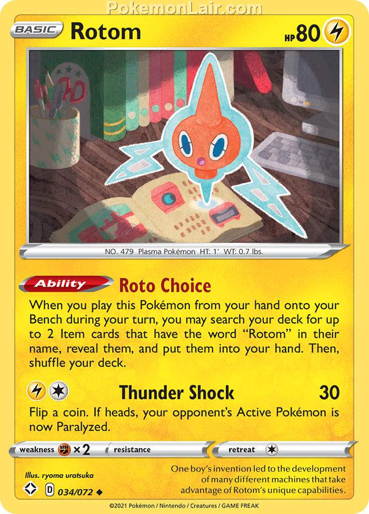 2021 Pokemon Trading Card Game Shining Fates Set List – 34 Rotom