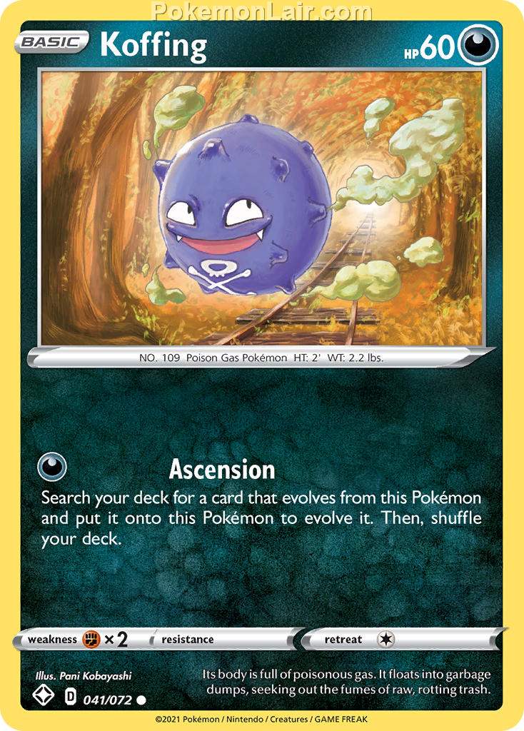 2021 Pokemon Trading Card Game Shining Fates Set List – 41 Koffing