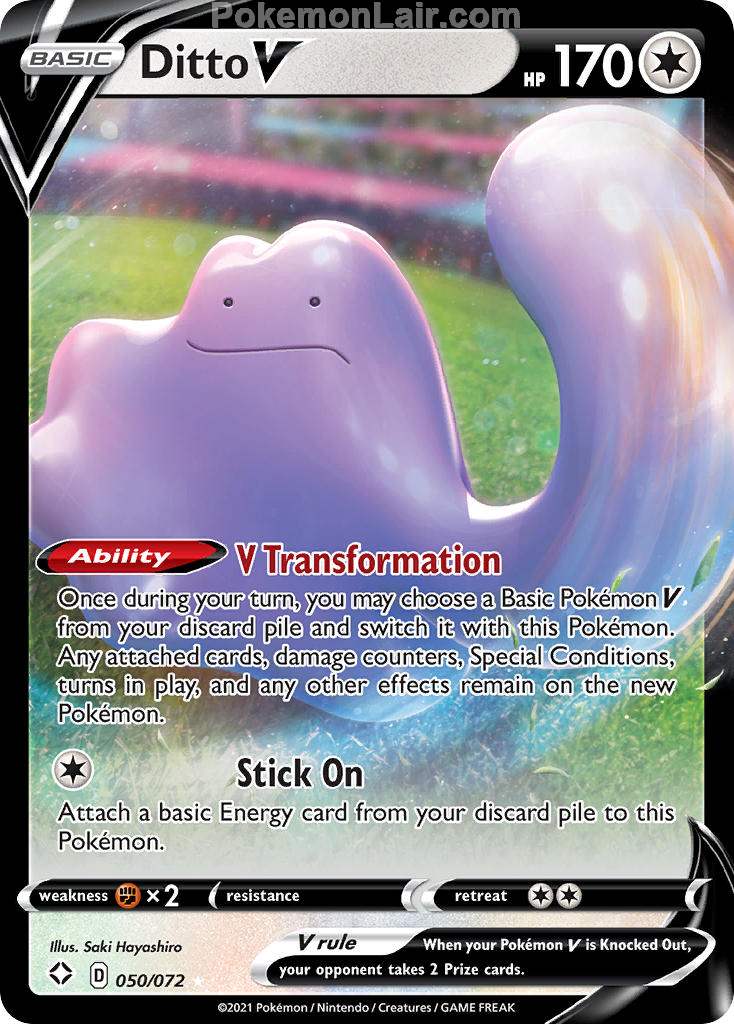 2021 Pokemon Trading Card Game Shining Fates Set List – 50 Ditto V