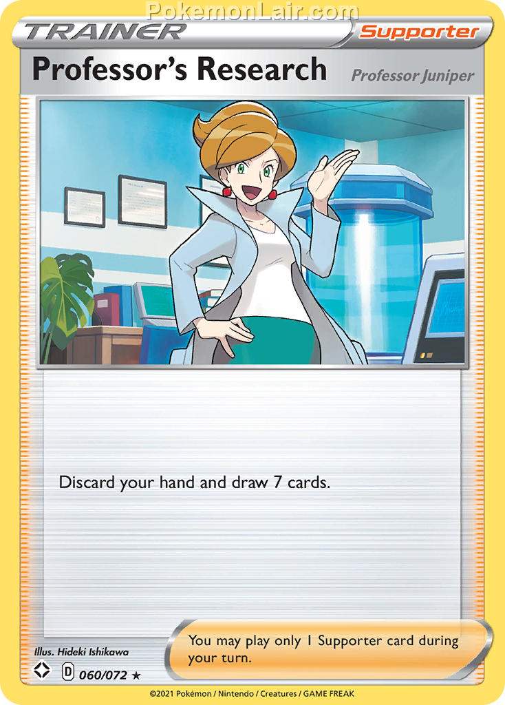 2021 Pokemon Trading Card Game Shining Fates Set List – 60 Professors Research