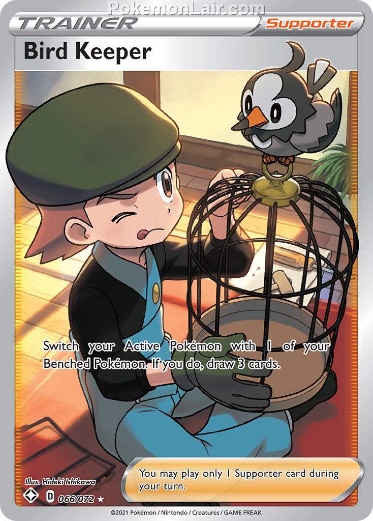 2021 Pokemon Trading Card Game Shining Fates Set List – 66 Bird Keeper