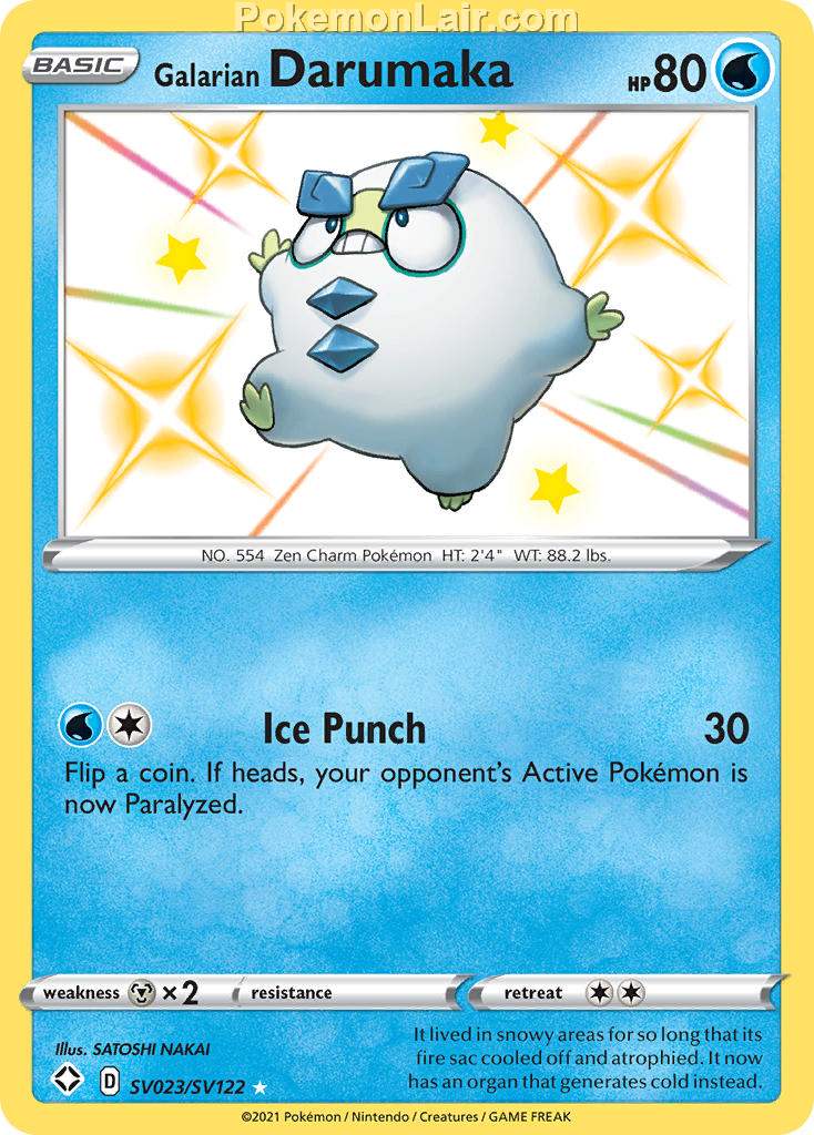 2021 Pokemon Trading Card Game Shining Fates Set List – SV023 Galarian Darumaka