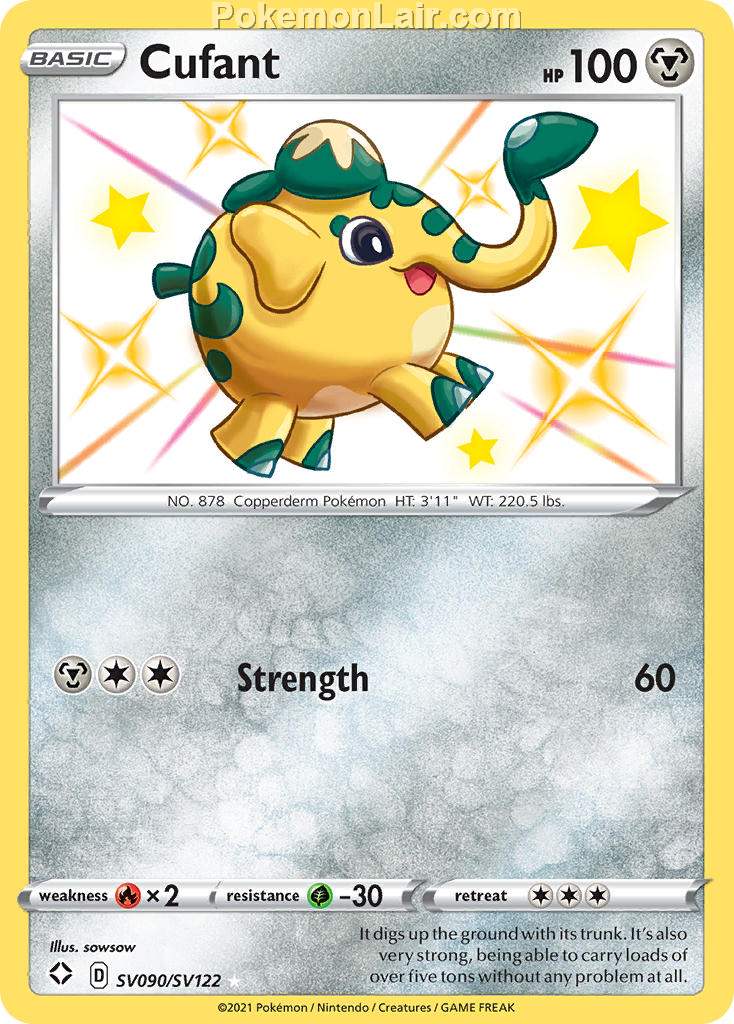 2021 Pokemon Trading Card Game Shining Fates Set List – SV090 Cufant