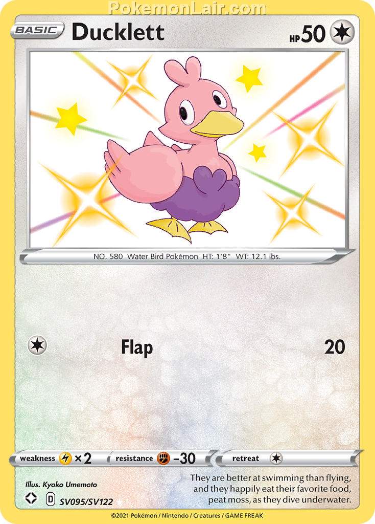 2021 Pokemon Trading Card Game Shining Fates Set List – SV095 Ducklett