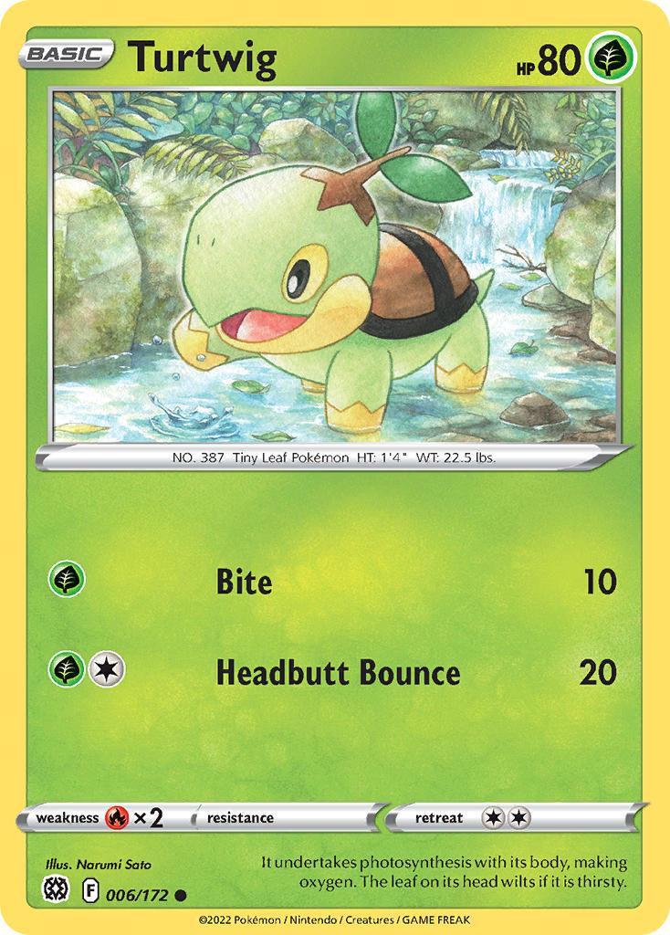 2022 Pokemon Trading Card Game Brilliant Stars Price List 006 Turtwig