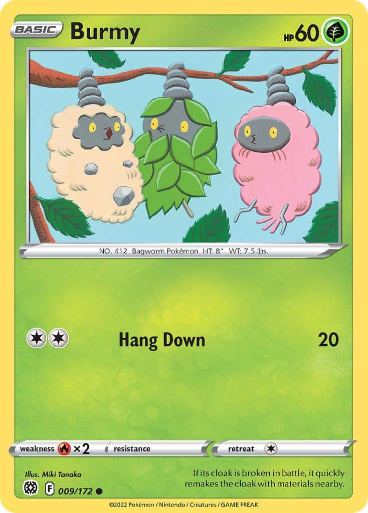 2022 Pokemon Trading Card Game Brilliant Stars Price List 009 Burmy