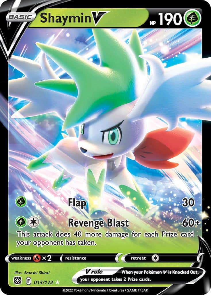 2022 Pokemon Trading Card Game Brilliant Stars Price List 013 Shaymin V