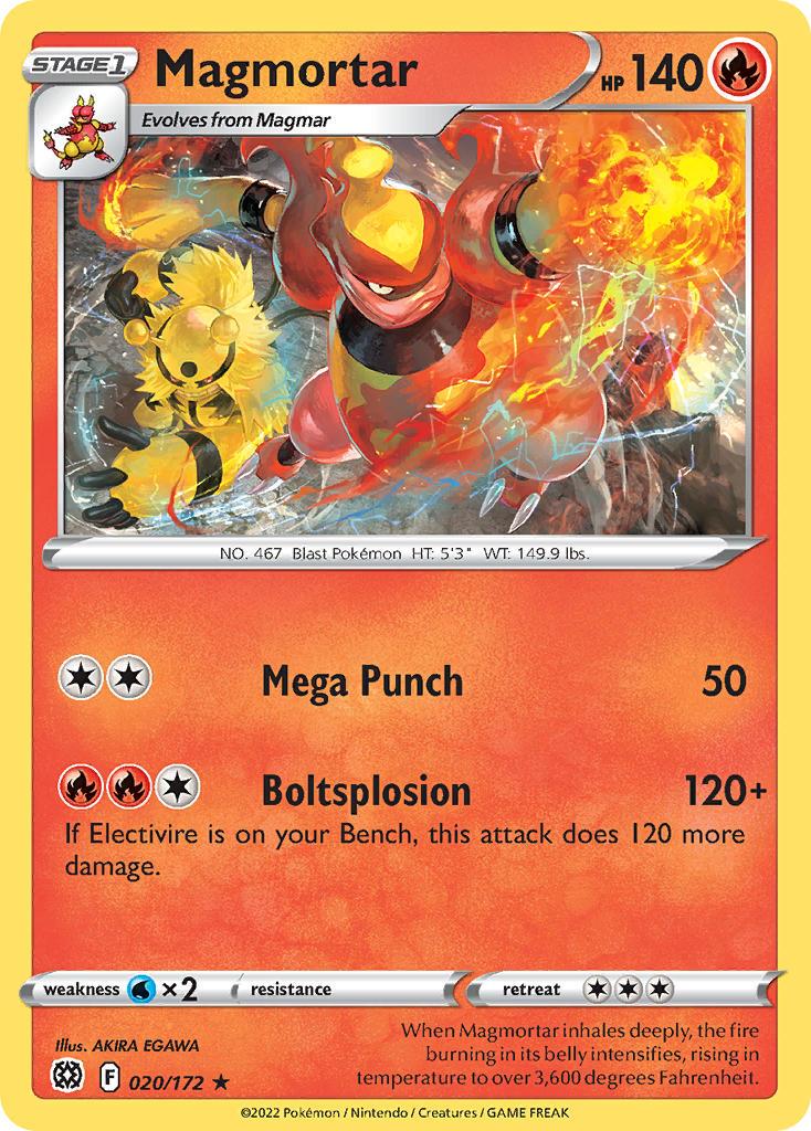 2022 Pokemon Trading Card Game Brilliant Stars Price List 020 Magmortar