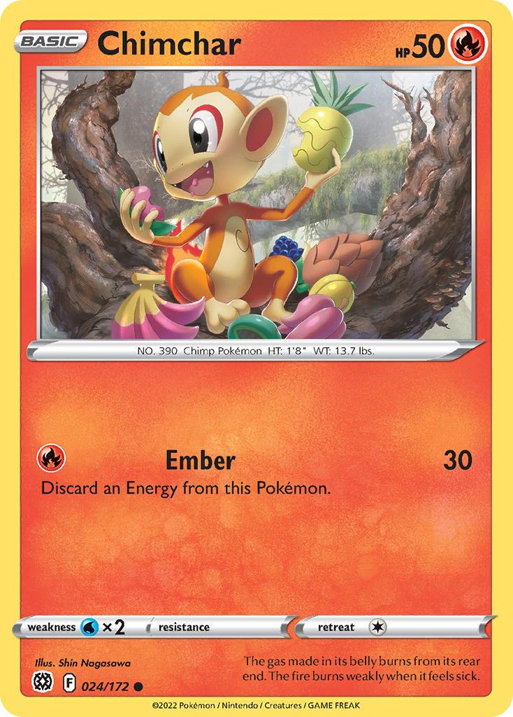 2022 Pokemon Trading Card Game Brilliant Stars Price List 024 Chimchar