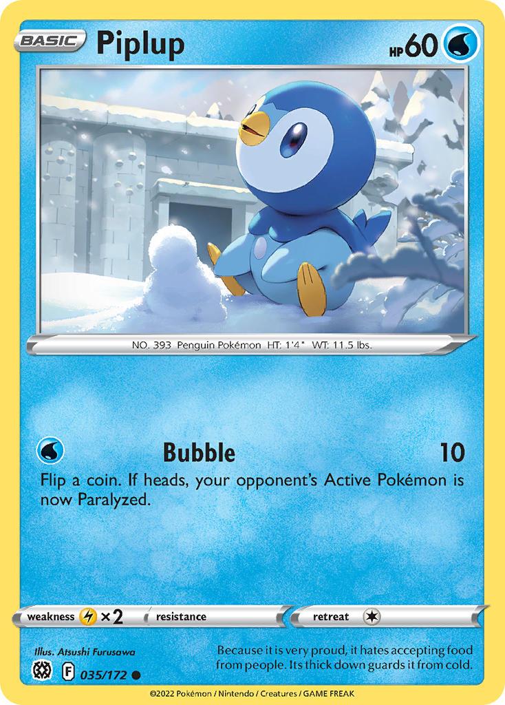 2022 Pokemon Trading Card Game Brilliant Stars Price List 035 Piplup