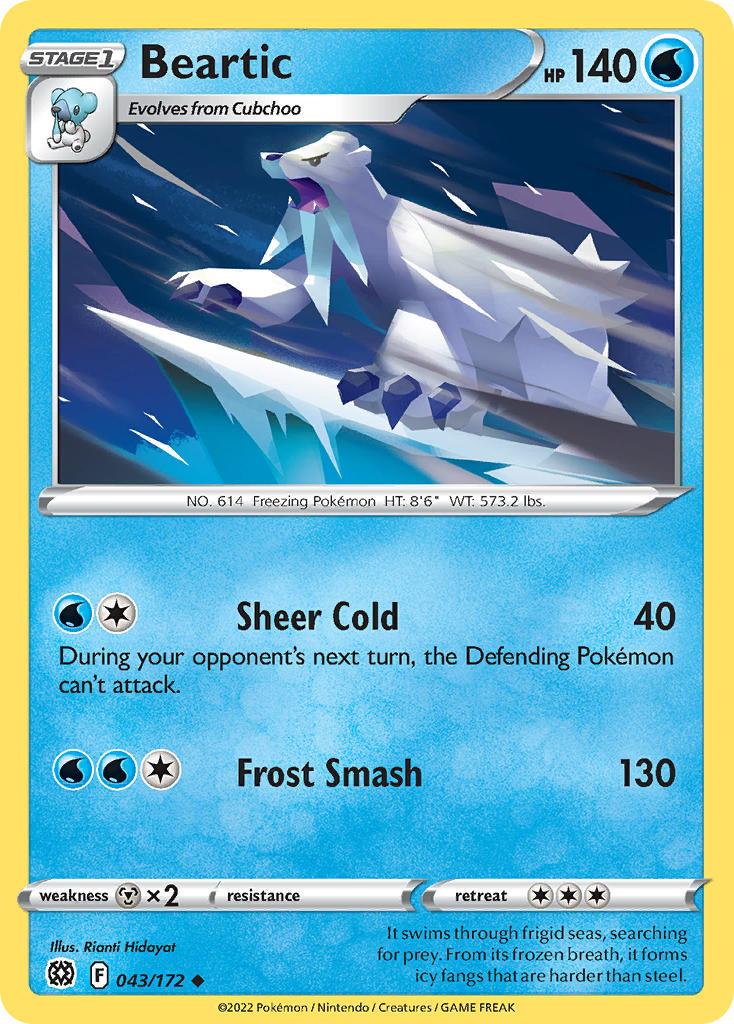 2022 Pokemon Trading Card Game Brilliant Stars Price List 043 Beartic