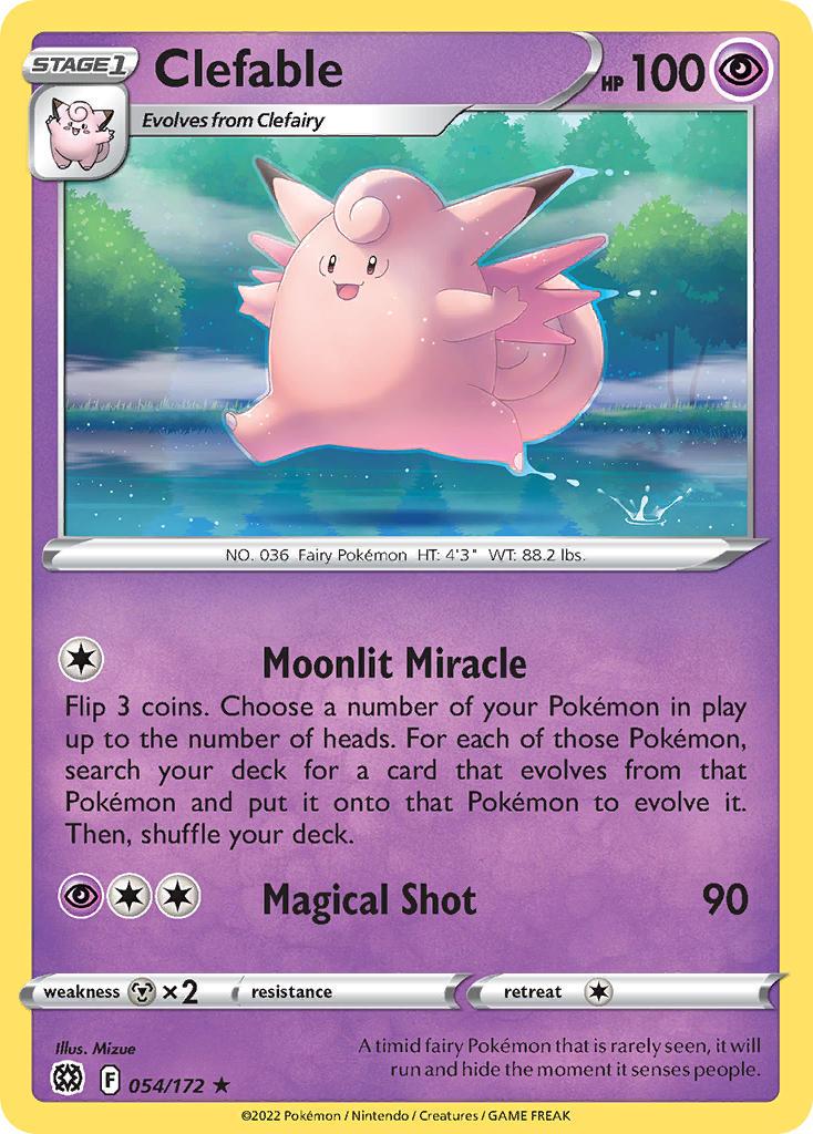 2022 Pokemon Trading Card Game Brilliant Stars Price List 054 Clefable