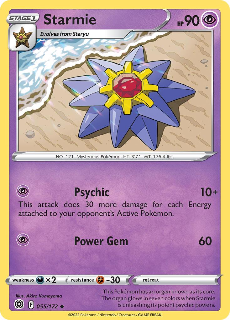 2022 Pokemon Trading Card Game Brilliant Stars Price List 055 Starmie