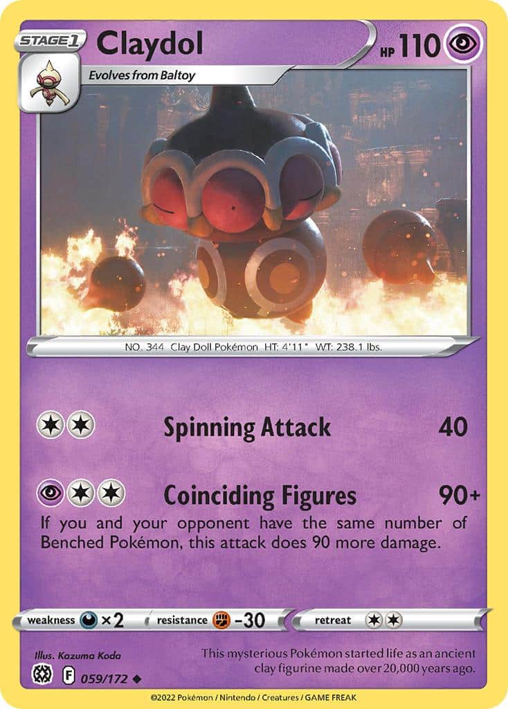 2022 Pokemon Trading Card Game Brilliant Stars Price List 059 Claydol