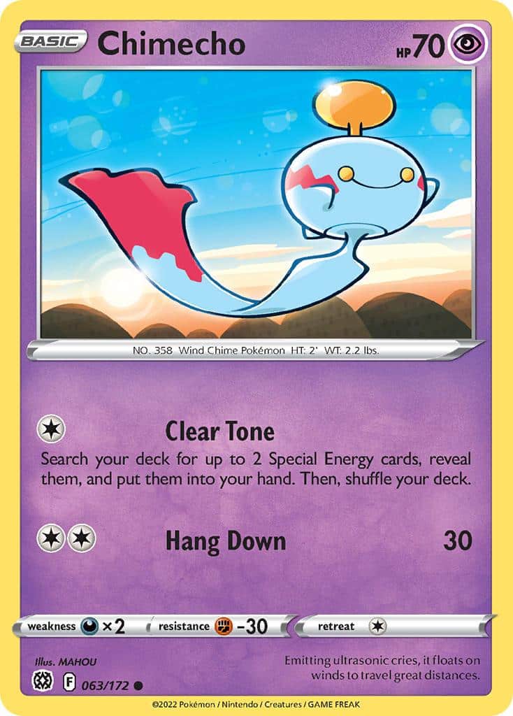 2022 Pokemon Trading Card Game Brilliant Stars Price List 063 Chimecho